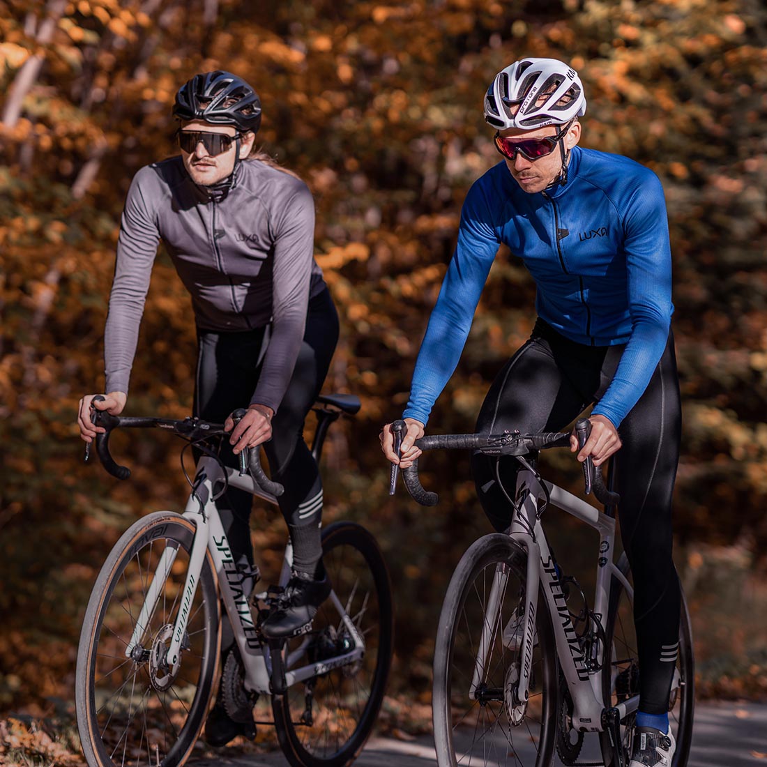 kolekcja odzieży kolarskiej ciepłych ubrań rowerowych marki Luxa na jesień i chłodne dni